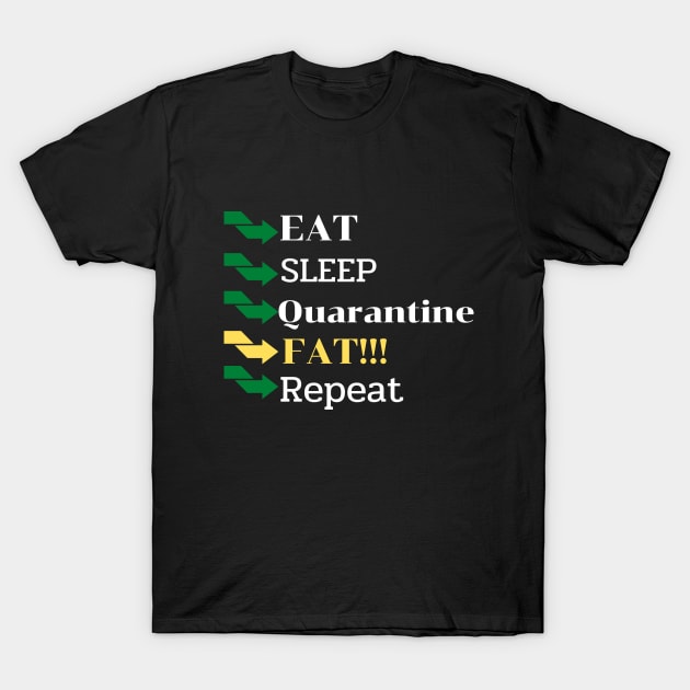 Eat sleep fat T-Shirt by Chanyashopdesigns